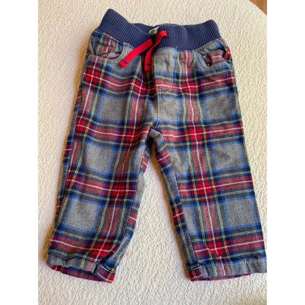 Baby Boden Plaid lined pants size 6-12 mo